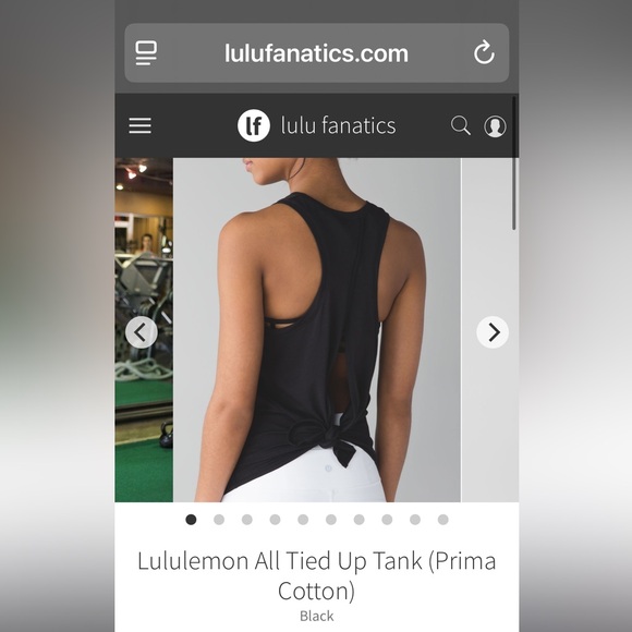 Lululemon Athletica Black All Tied Up Tank - Picture 1 of 3